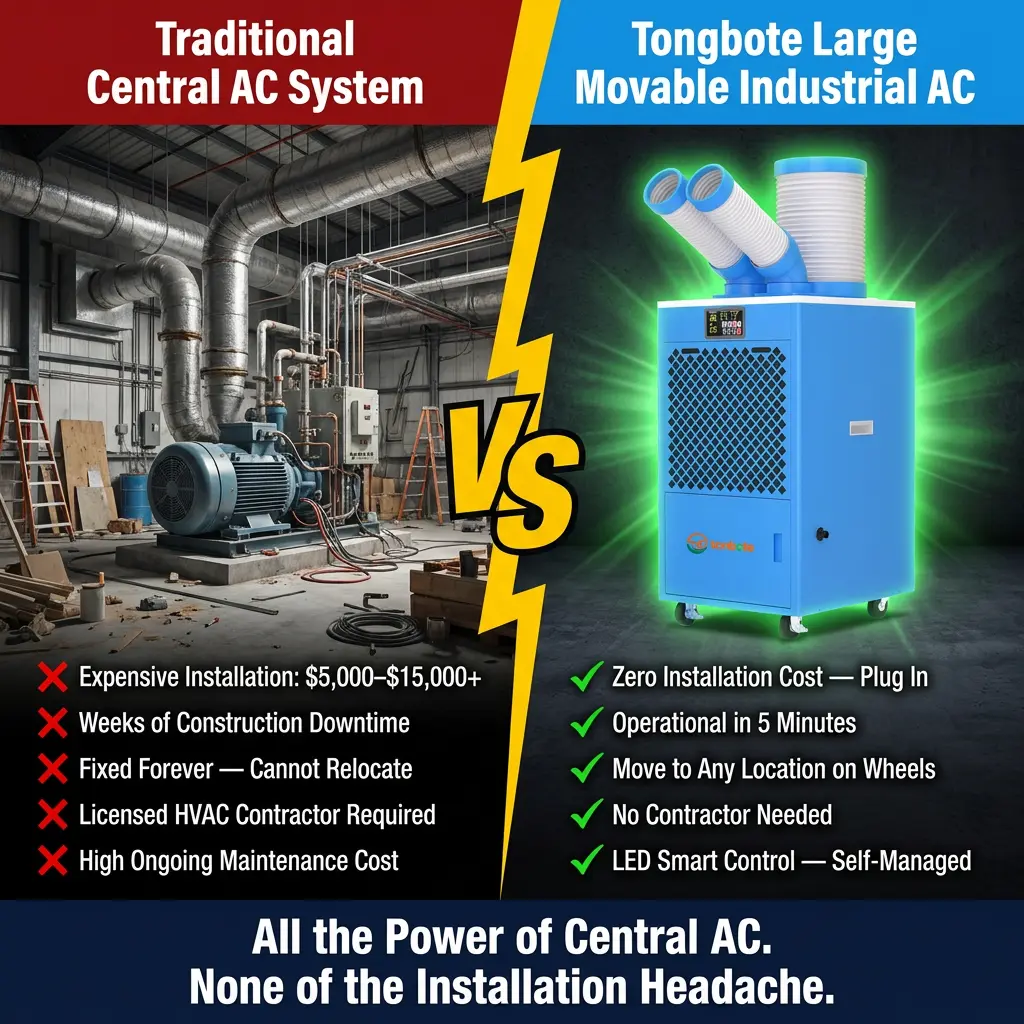 OEM/ODM Portable Industrial AC Unit Caster Wheel Warehouse Server Room Emergency Temporary Cooling Machine