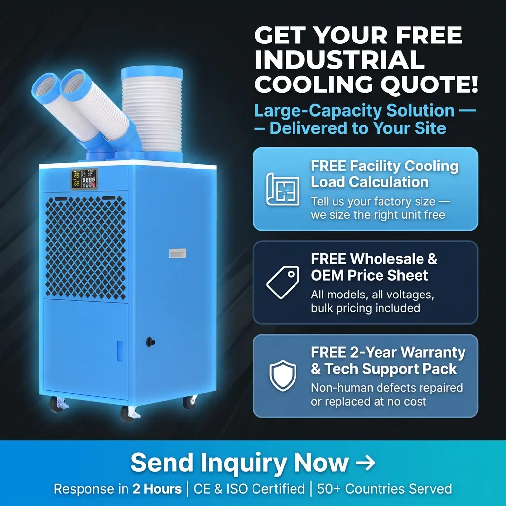 OEM/ODM Portable Industrial AC Unit Caster Wheel Warehouse Server Room Emergency Temporary Cooling Machine