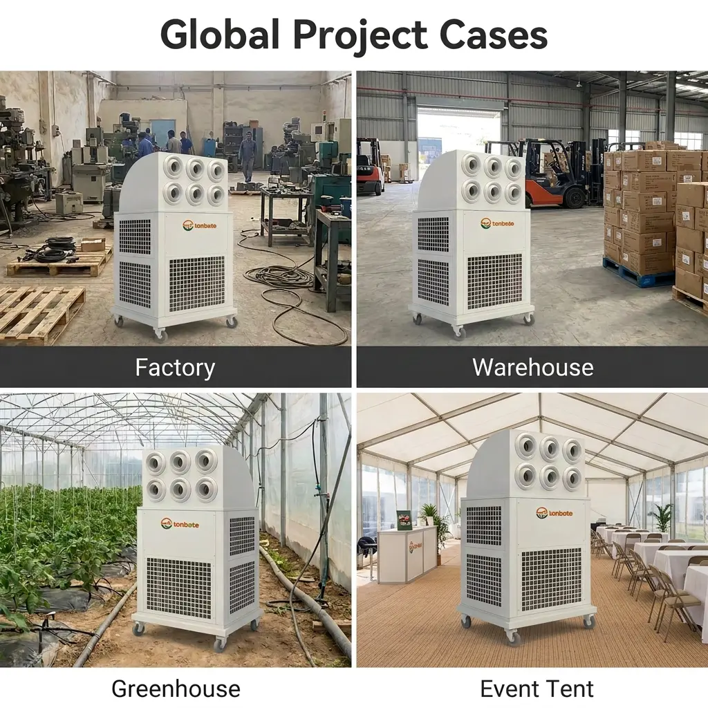 Wholesale Custom 380V Portable All in One Mobile Industrial Air Conditioner for Construction Site Workshop Warehouse