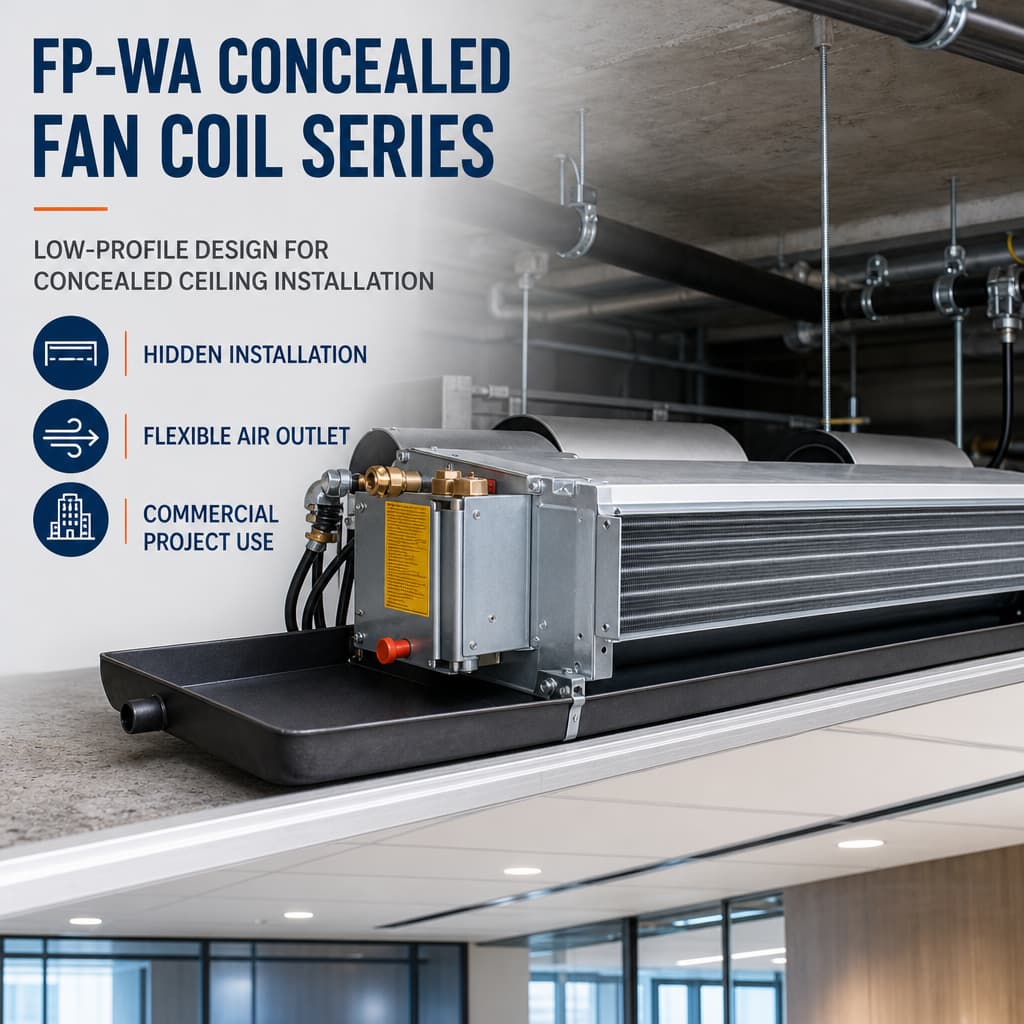 Concealed Ducted FCU Commercial Hydronic Fan Coil