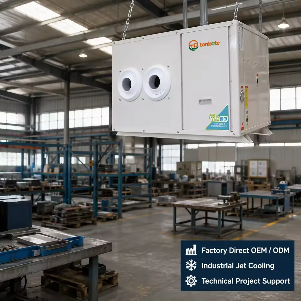 Factory OEM ODM Horizontal Jet Cooling Equipment for Large Projects With Custom Voltage Suspended Industrial air Conditioning