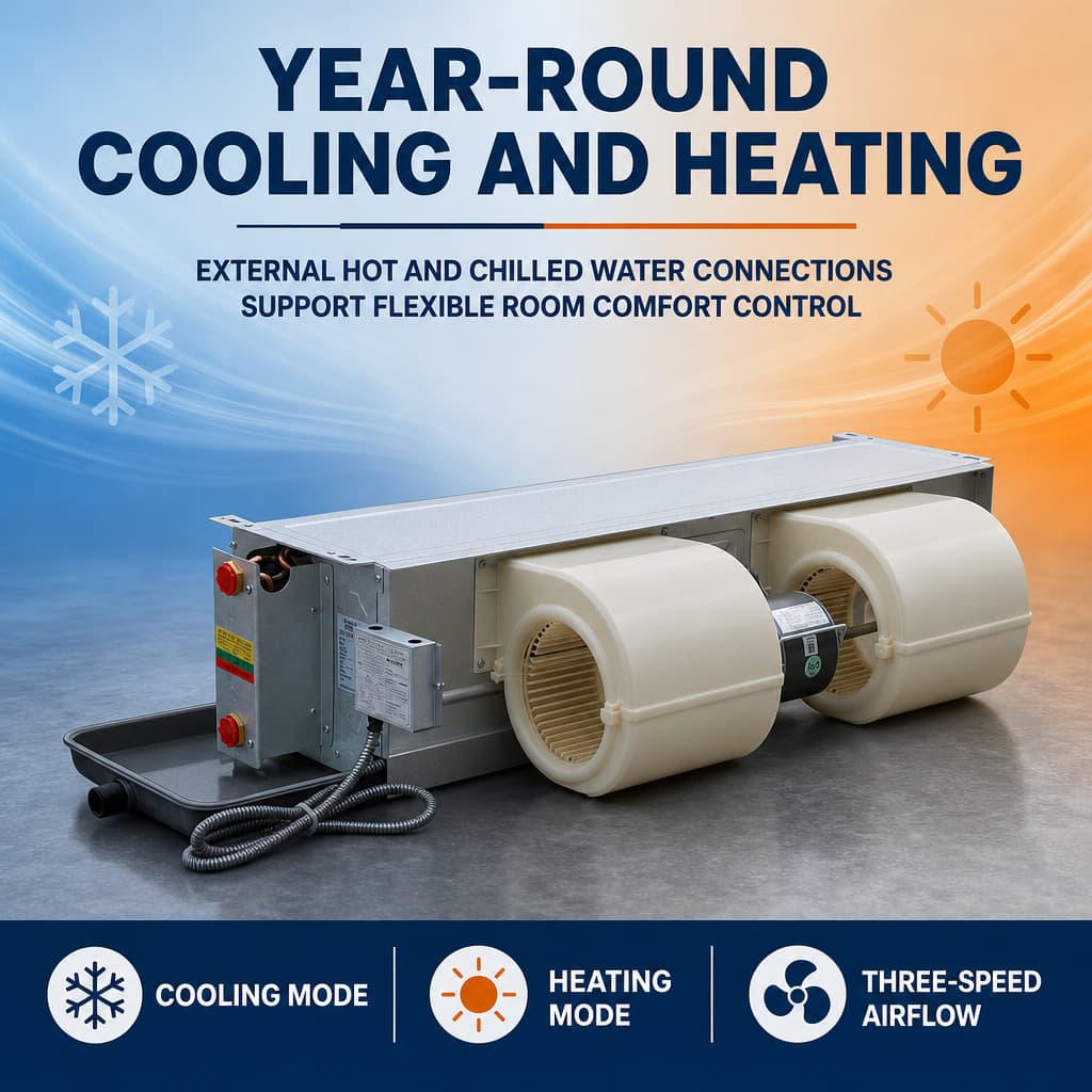 Concealed Ducted FCU Commercial Hydronic Fan Coil