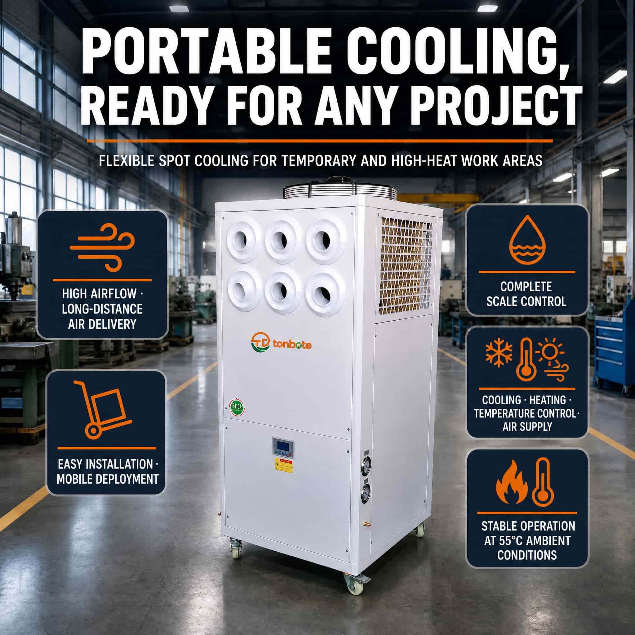 Mobile Industrial Air Conditioner for Workshop & Warehouse Cooling