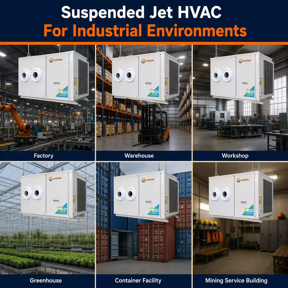 Factory OEM ODM Horizontal Jet Cooling Equipment for Large Projects With Custom Voltage Suspended Industrial air Conditioning