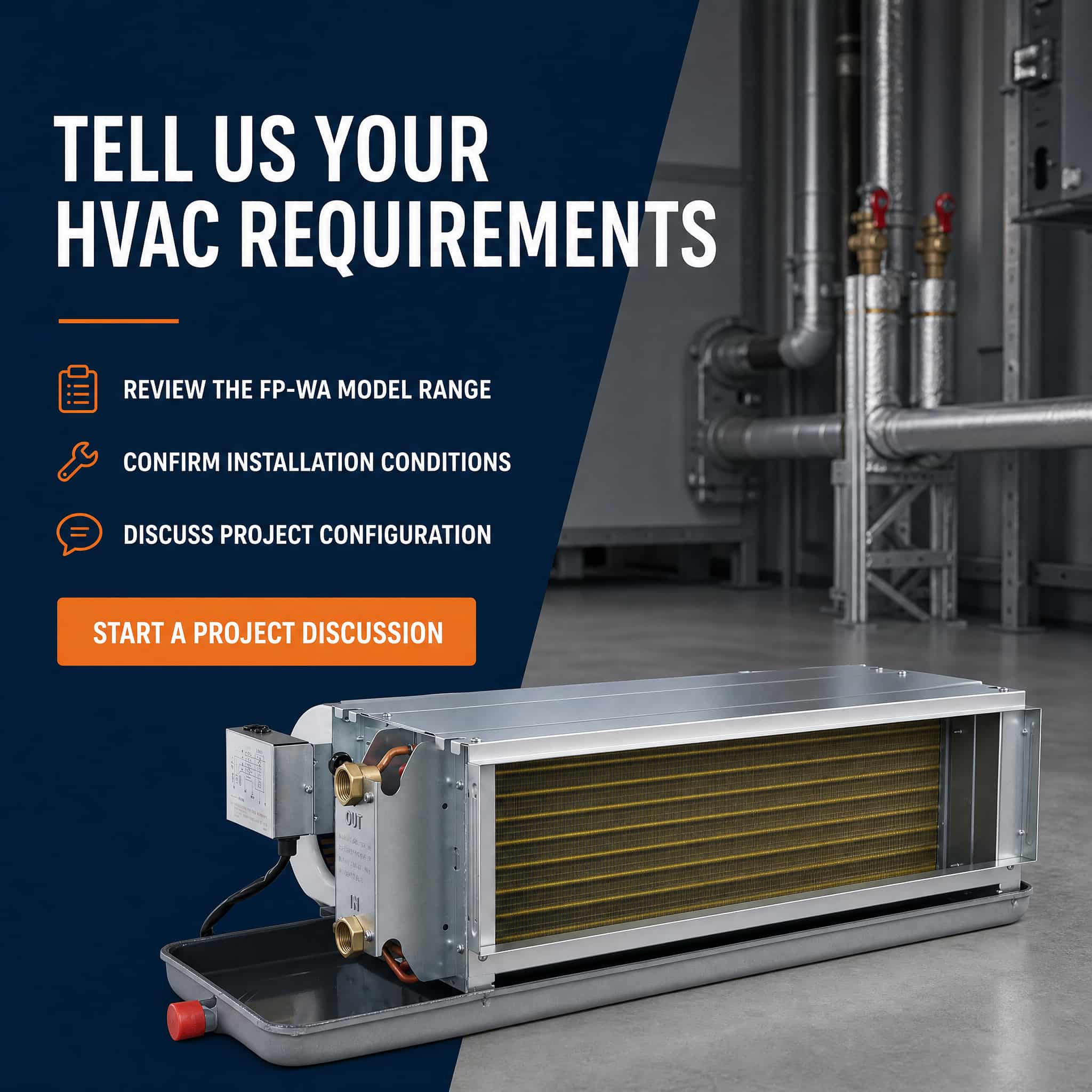 Concealed Ducted FCU Commercial Hydronic Fan Coil