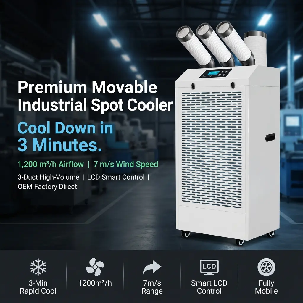 Mobile Commercial Portable Spot Cooler Plug and Play Outdoor Tent Kitchen Restaurant Cooling Unit OEM Wholesale Mobile Commercial Portable Spot Cooler Plug and Play Outdoor Tent Kitchen Restaurant Cooling Unit OEM Wholesale