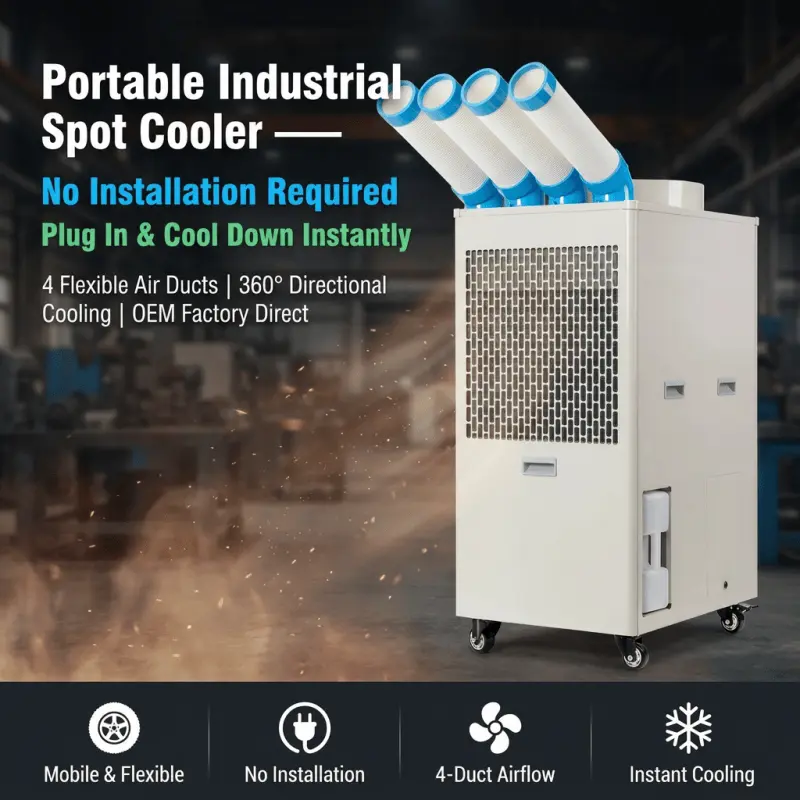 OEM Custom Logo Industrial Portable Air Conditioner 110V 220V 380V Multi-Voltage Low MOQ Factory Direct Supply OEM Custom Logo Industrial Portable Air Conditioner 110V 220V 380V Multi-Voltage Low MOQ Factory Direct Supply